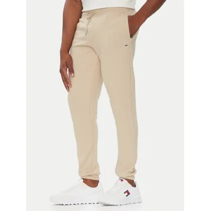 Zdjęcie Tommy Jeans Spodnie dresowe Flag DM0DM20473 Beżowy Slim Fit