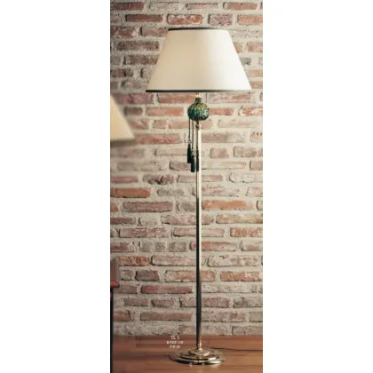 Picture Luxurious floor lamp with Murano glass ball and shade - Il Paralume Marina