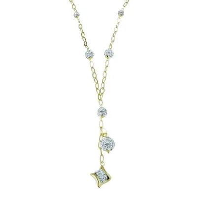 Zdjęcie Śliczny choker z żywicy w kształcie rombów o długości 45 cm