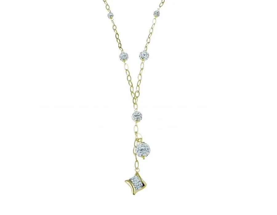obrazek 1 Śliczny choker z żywicy w kształcie rombów o długości 45 cm