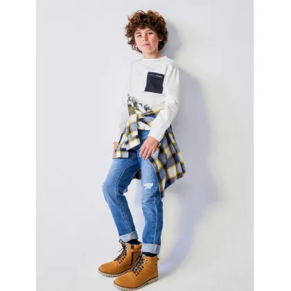 Zdjęcie Mayoral Bluzka 7.065 Écru Regular Fit