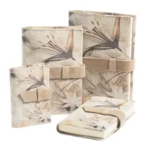 Zdjęcie Włoski notes Lilie wykonany z juty i skóry