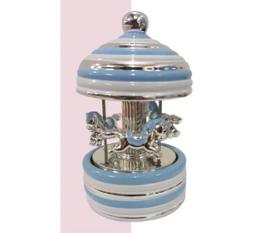 obrazek 1 Pozytywka - karuzela w kolorze niebieskim ze światełkami LED
