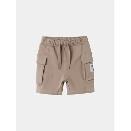 Zdjęcie NAME IT Szorty materiałowe Dylan 13228567 Beżowy Regular Fit