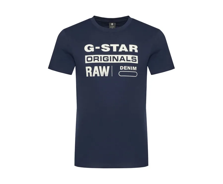 obrazek 1 G-Star Raw T-Shirt Graphic D14143-336 6067 Granatowy Regular Fit