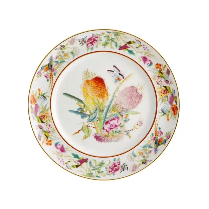 Zdjęcie Porcelanowy talerz obiadowy Ananas Paço Real z przedstawieniem ananasa - Vista Alegre