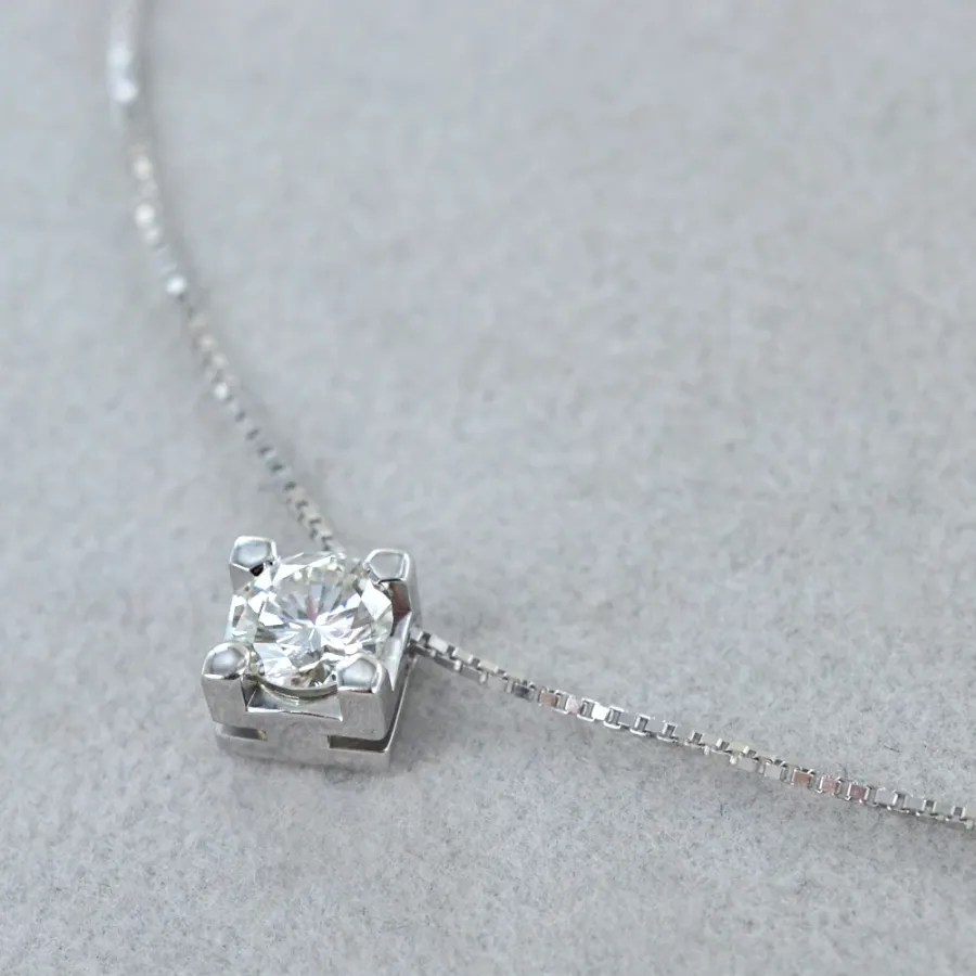 obrazek 5 Stylowy włoski naszyjnik z dużą zawieszką z diamentem