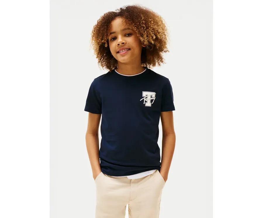 obrazek 1 Tommy Hilfiger T-Shirt Varsity Graphic KB0KB09868 Granatowy Regular Fit