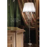 Picture Floor lamp in cast brass and rich crystal pendants – Il Paralume Marina