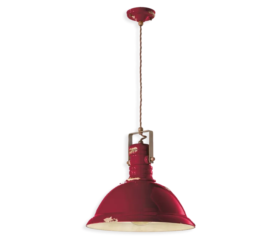 obrazek 8 Prestiżowa włoska duża lampa wisząca Industrial w stylu retro