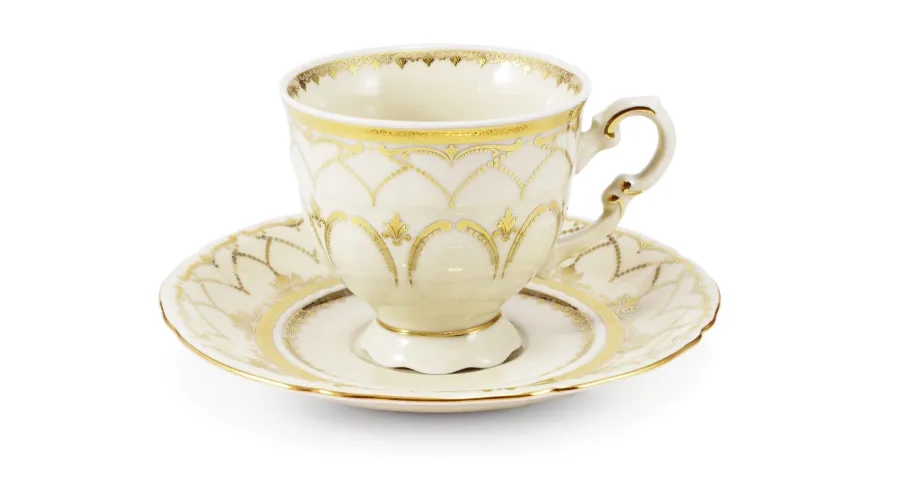 obrazek 5 Stylowy 15-elementowy zestaw do kawy z porcelany z kolekcji Ivory wedding sonata – Leander