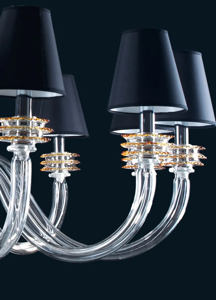 obrazek 3 Designerski wenecki żyrandol ze szkła Murano na 8 żarówek