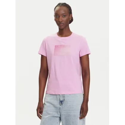 Zdjęcie Tommy Jeans T-Shirt Gradient Flag DW0DW20905 Różowy Regular Fit
