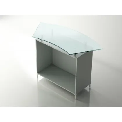 Zdjęcie Szklany blat lady o oryginalnym kształcie