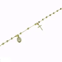 Picture Rosary bracelet with faceted beads, 20 cm, red