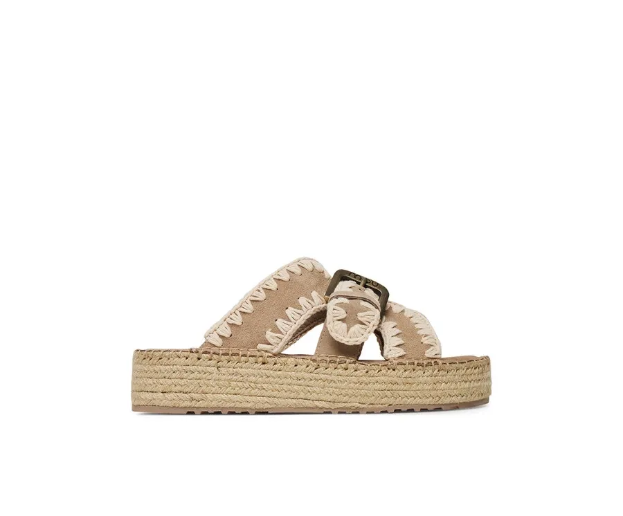 obrazek 1 Mou Espadryle Jute sandal MU.SW641003A Różowy