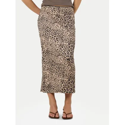 Zdjęcie Noisy May Spódnica midi Avery 27034322 Brązowy Slim Fit