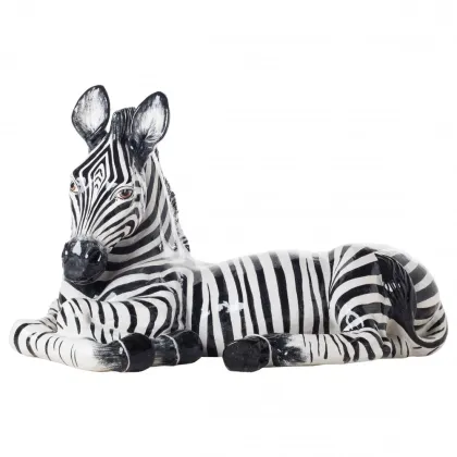 Zdjęcie Ceramiczna figura leżącej zebry H.77xL.128xP.71 cm