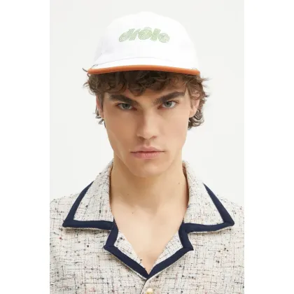 Zdjęcie Drôle de Monsieur czapka z daszkiem La Casquette Drule Tennis kolor biały gładka G-CP173-CO138-WT