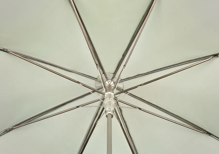 obrazek 5 Ciemnooliwkowy damski klasyczny parasol Ø102xL93 cm ze skórzaną rączką