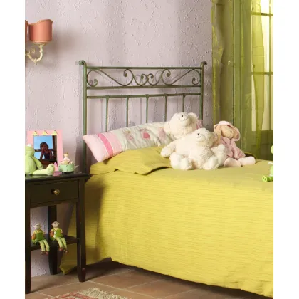 Zdjęcie Oryginalne włoskie pojedyncze łóżko z kutego żelaza