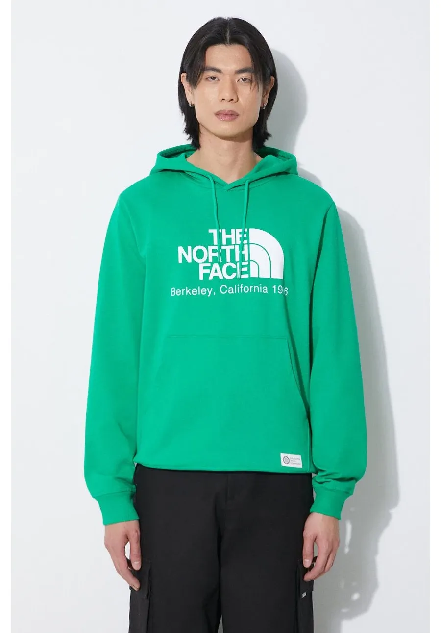 obrazek 1 The North Face bluza bawełniana M Berkeley California Hoodie męska kolor zielony z kapturem z nadrukiem NF0A55GFPO81