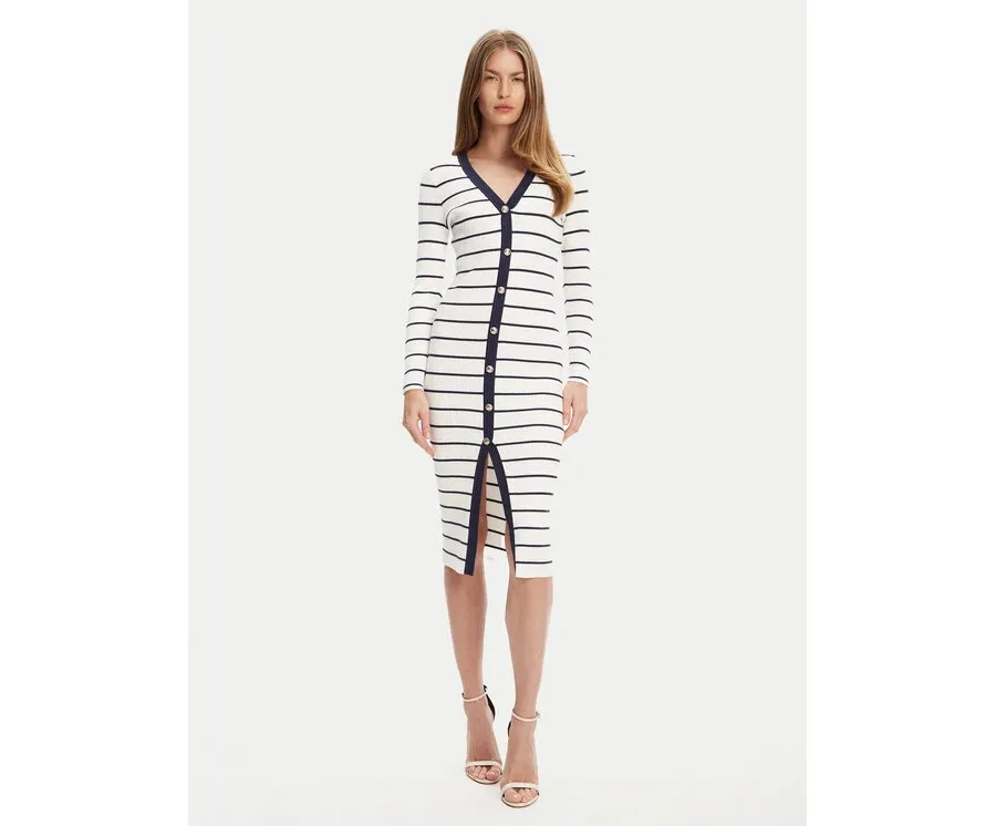 obrazek 1 Guess Sukienka dzianinowa W5YK98 Z2YK2 Biały Slim Fit