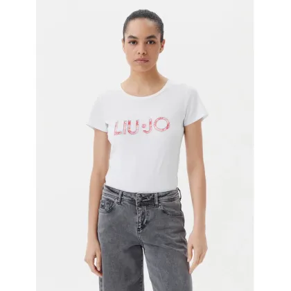 Zdjęcie Liu Jo Beachwear T-Shirt VA5154 JS003 Biały Regular Fit