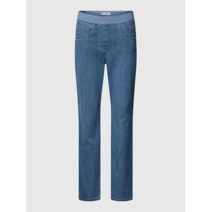 Zdjęcie Jeansy o kroju slim fit z elastycznym pasem z logo model ‘Pamina Fun’