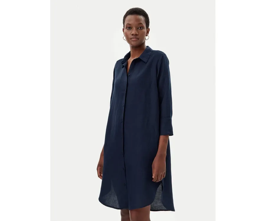 obrazek 1 Tom Tailor Sukienka koszulowa 1045771 Granatowy Relaxed Fit