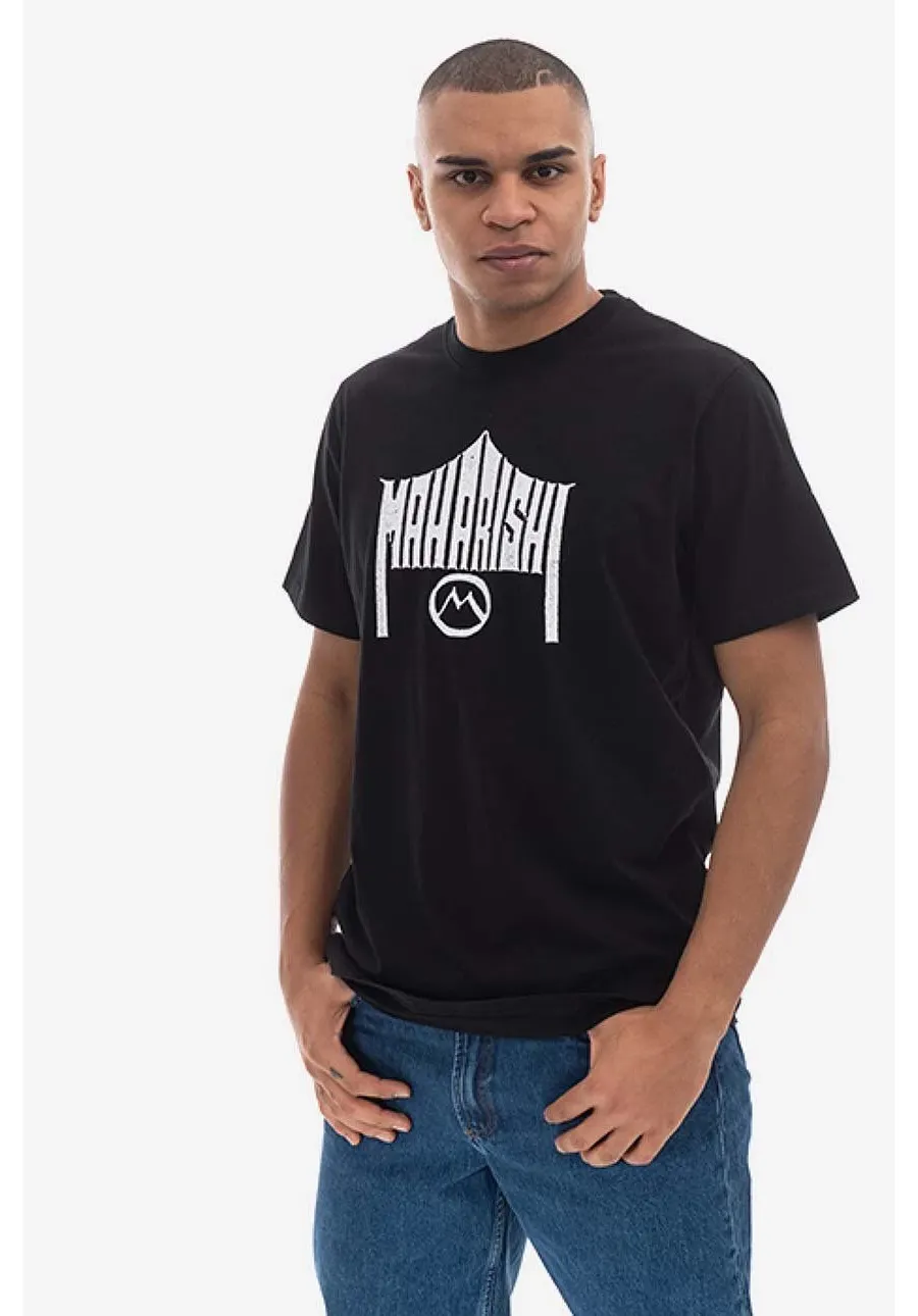 obrazek 1 Maharishi t-shirt bawełniany kolor czarny z nadrukiem 9928.BLACK-BLACK