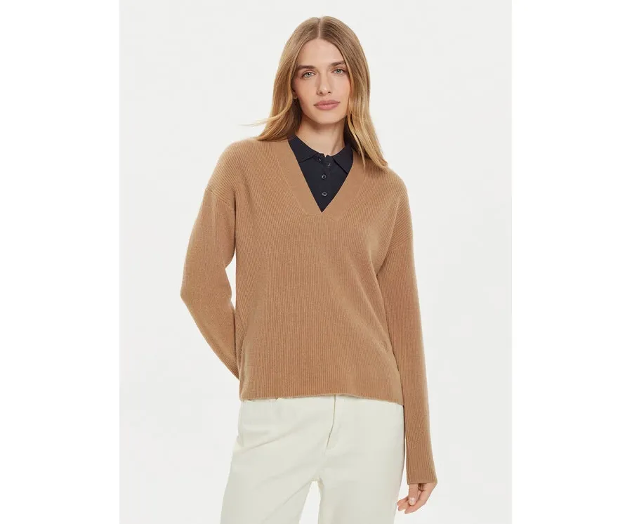 obrazek 1 Tommy Hilfiger Sweter WW0WW43101 Beżowy Relaxed Fit