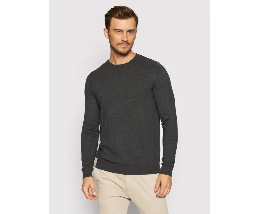 obrazek 1 Selected Homme Sweter Berg 16074682 Szary Regular Fit