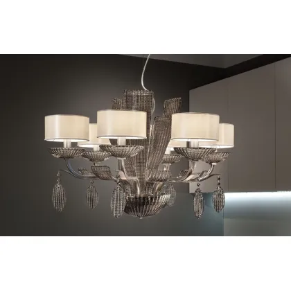 Picture Brown chandelier for the living room with six bulbs - Luxury Products