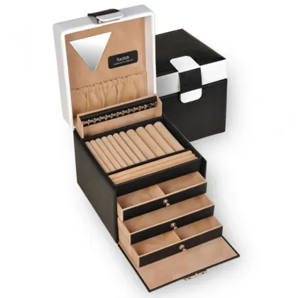 Zdjęcie Fantastyczny kuferek na biżuterię z 3 przestronnymi szufladami - Sacher