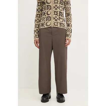 Zdjęcie Nanushka spodnie ARNAUD męskie kolor brązowy proste NM24PFPA02397