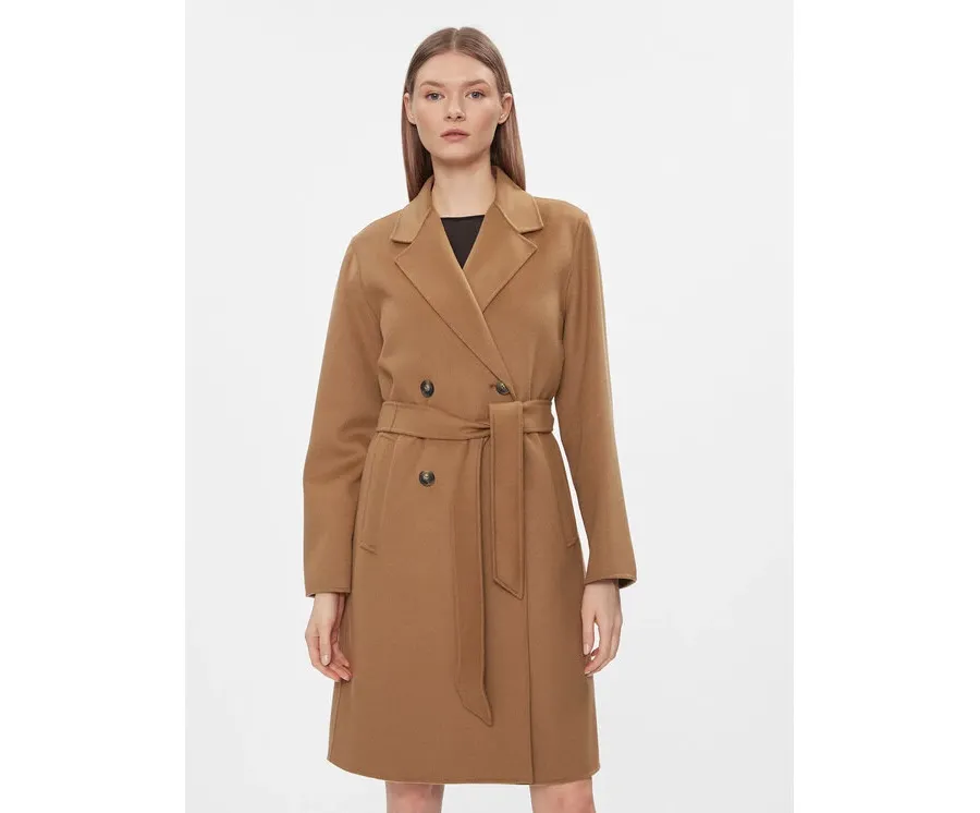 obrazek 1 Weekend Max Mara Płaszcz wełniany Flirt 2415011011 Brązowy Regular Fit