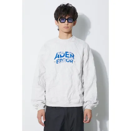 Zdjęcie Ader Error bluza Edca Logo męska kolor szary melanżowa BMADFWSW0106