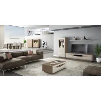 Picture Minimalist, modern living room furniture set (coffee table, column, TV table) - Epoca