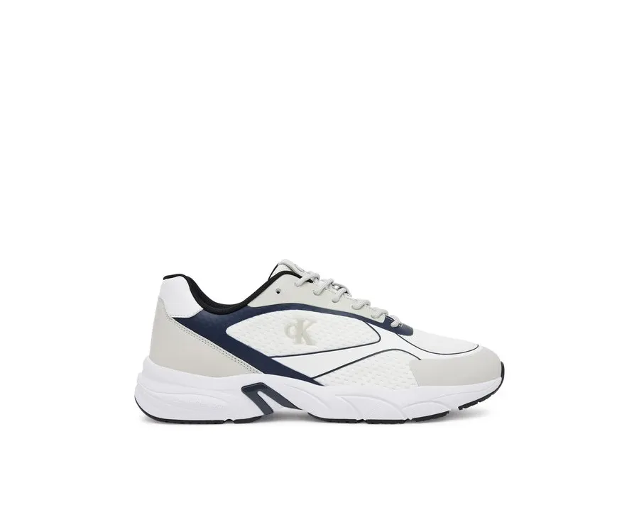obrazek 1 Calvin Klein Jeans Sneakersy Retro Tennis Low Knit Mix YM0YM01310 Biały