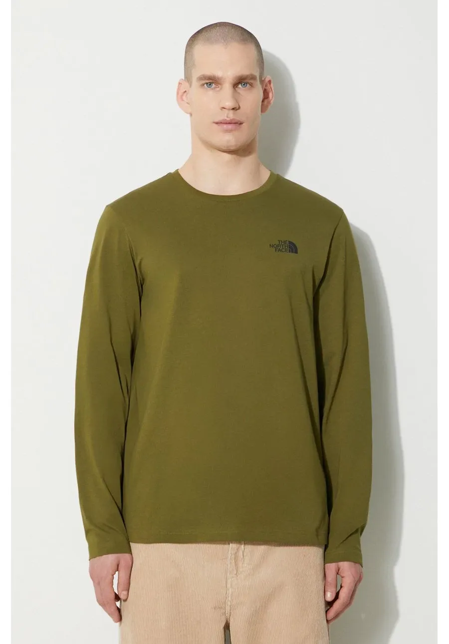 obrazek 1 The North Face longsleeve M L/S Simple Dome Tee męski kolor zielony z nadrukiem NF0A87QNPIB1