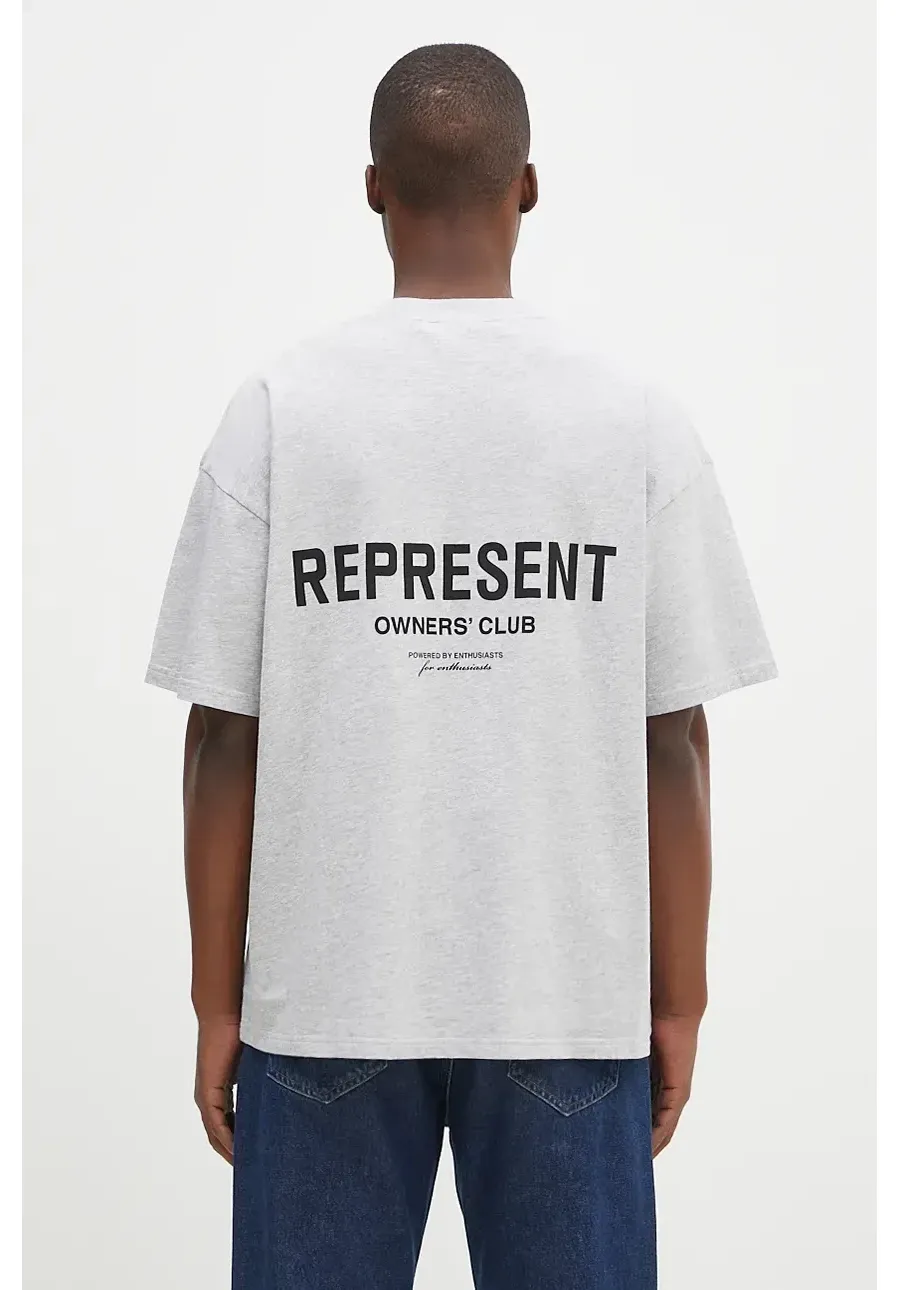 obrazek 1 Represent t-shirt bawełniany Represent Owners Club męski kolor szary z nadrukiem OCM41114.158