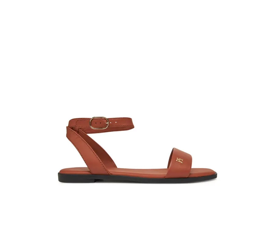obrazek 1 Tommy Hilfiger Sandały Ankle Strap Leather Sandal FW0FW08422 Brązowy