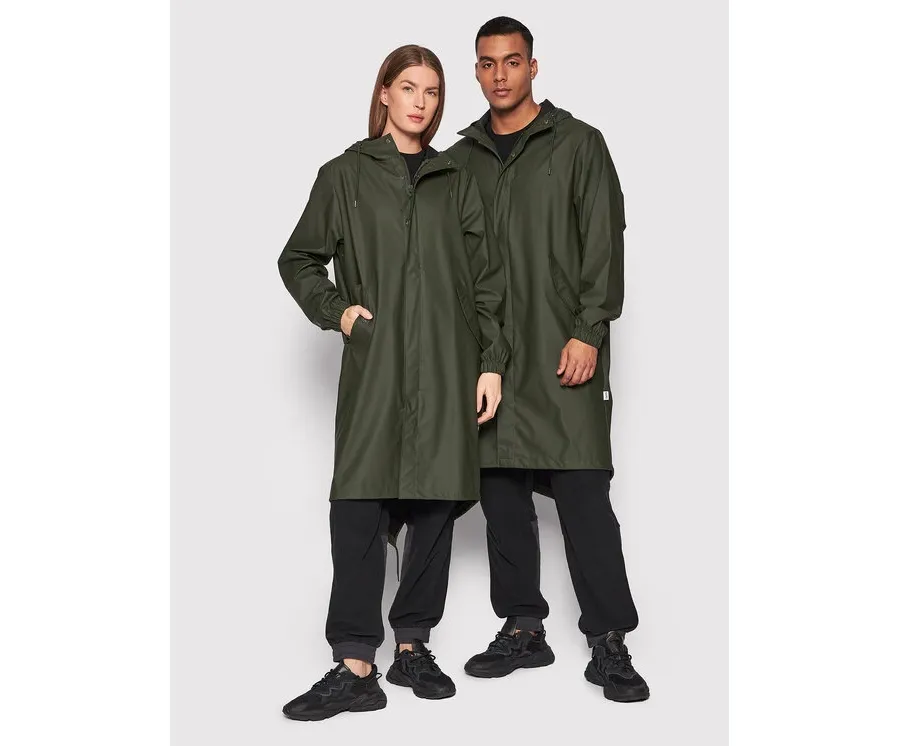obrazek 1 Rains Kurtka przeciwdeszczowa Unisex 18140 Zielony Regular Fit
