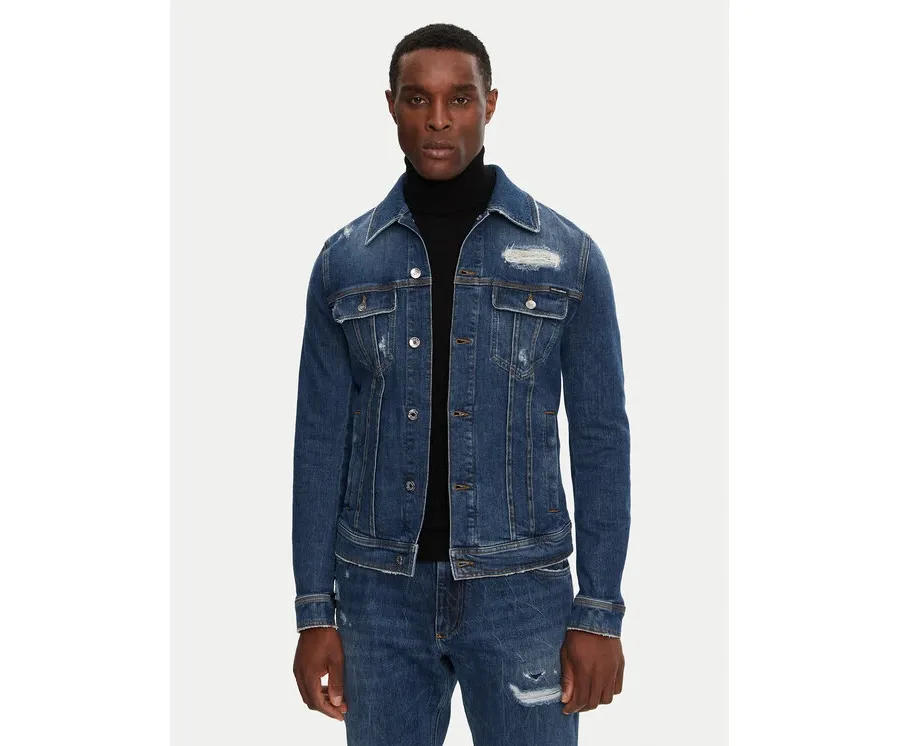 obrazek 1 Dolce&Gabbana Kurtka jeansowa G9VZ8D G8LN5 Granatowy Regular Fit