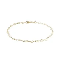 Zdjęcie Złota bransoletka z motywem połączonych serc KLENOTA