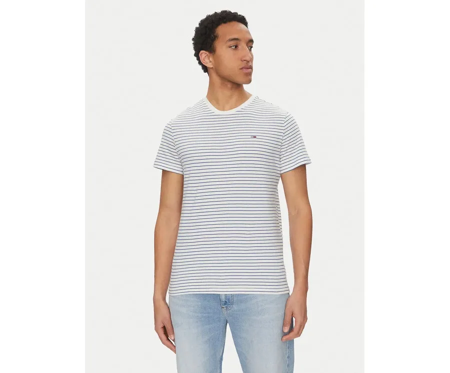 obrazek 1 Tommy Jeans T-Shirt DM0DM20377 Niebieski Slim Fit