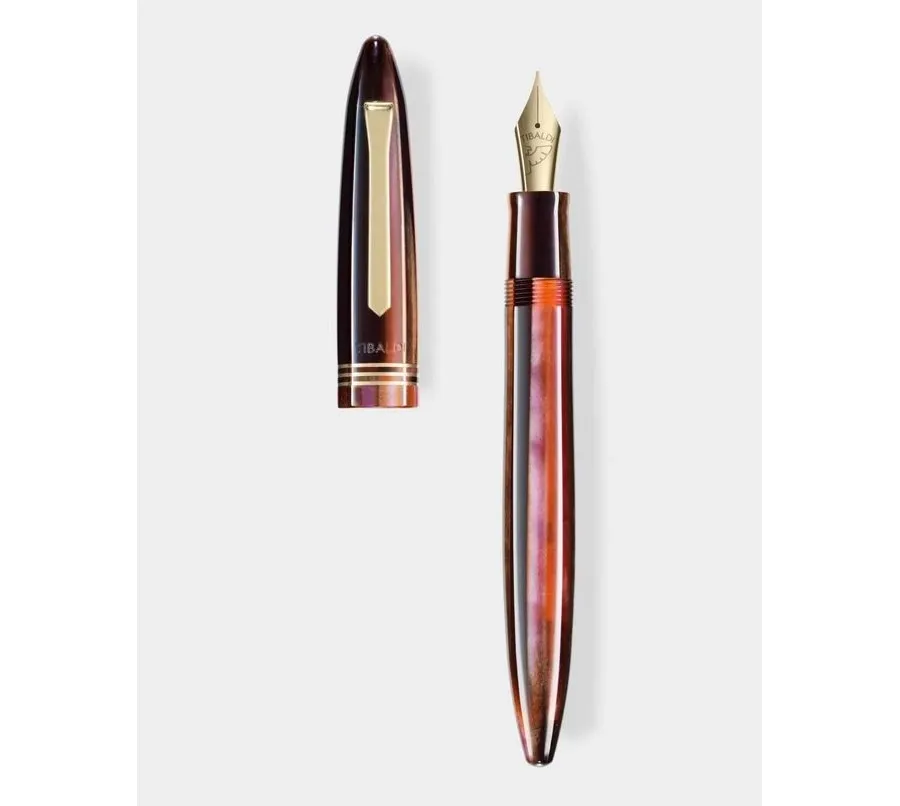obrazek 1 Pióro wieczne Tibaldi Bononia Zany Brown, 18ct gold