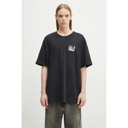 Zdjęcie Columbia t-shirt bawełniany kolor czarny wzorzysty