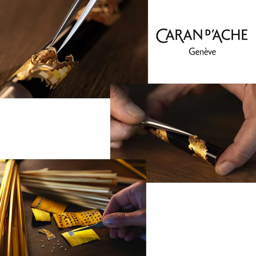 obrazek 8 Luksusowe limitowane pióro wieczne Dragon Straw Marquetry